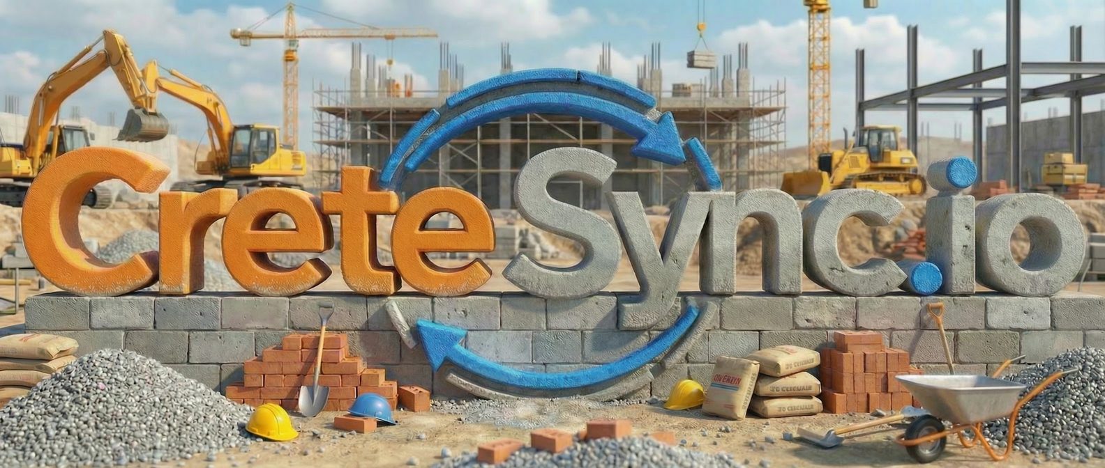 CreteSync construction scene
